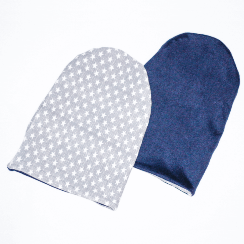 Gorro reversible - estrellas azul